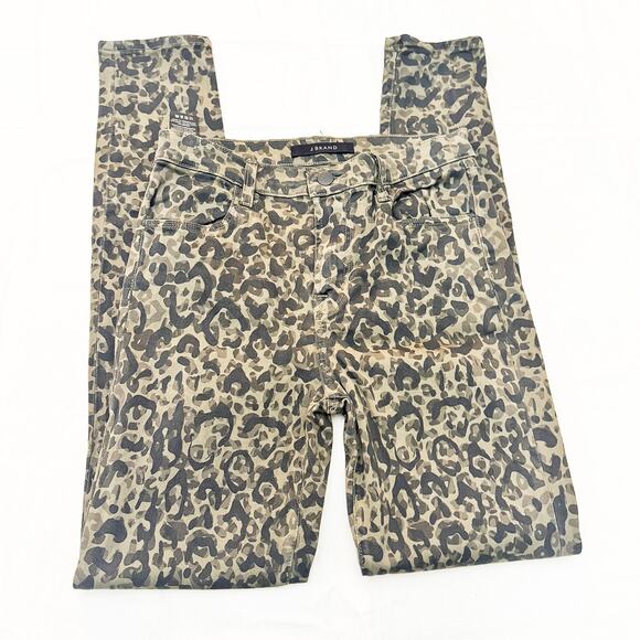J. Brand Maria Zeal Delacouri Green Camouflage Print Denim Jeans SIze 27 - Picture 4 of 9